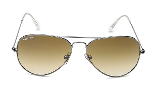Fastrack Men's Aviator Sunglasses, Brown Lens, UV protected, M165BR18G