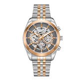 Lee Cooper Men's Automatic Watch Analog Gray Dial with Two-Toned Stainless Steel Band, LC08176.560