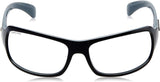 Fastrack Men's Wraparound Black Sunglasses, P117WH3