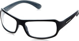Fastrack Men's Wraparound Black Sunglasses, P117WH3