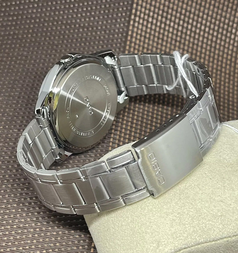 Casio Men's Watch Analog, Black Dial Silver Stainless Steel Strap, MTP-V004D-1B2UD product image