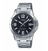 Casio Men's Watch Analog, Black Dial Silver Stainless Steel Strap, MTP-V004D-1B2UD product image