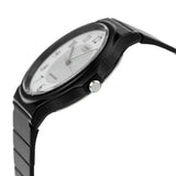 Casio Men's Watch Analog, White Dial Black Resin Strap, MQ-24-7B3DF