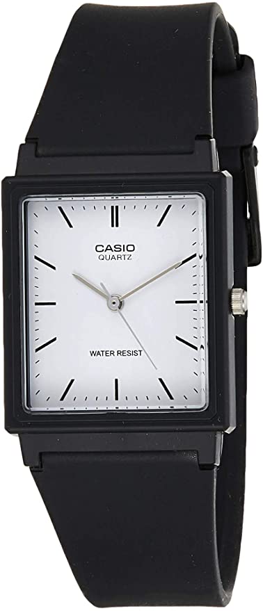 Casio men analog watch, white dial with comfortable strap, model CS-MQ-27-7EDF, Bahrain