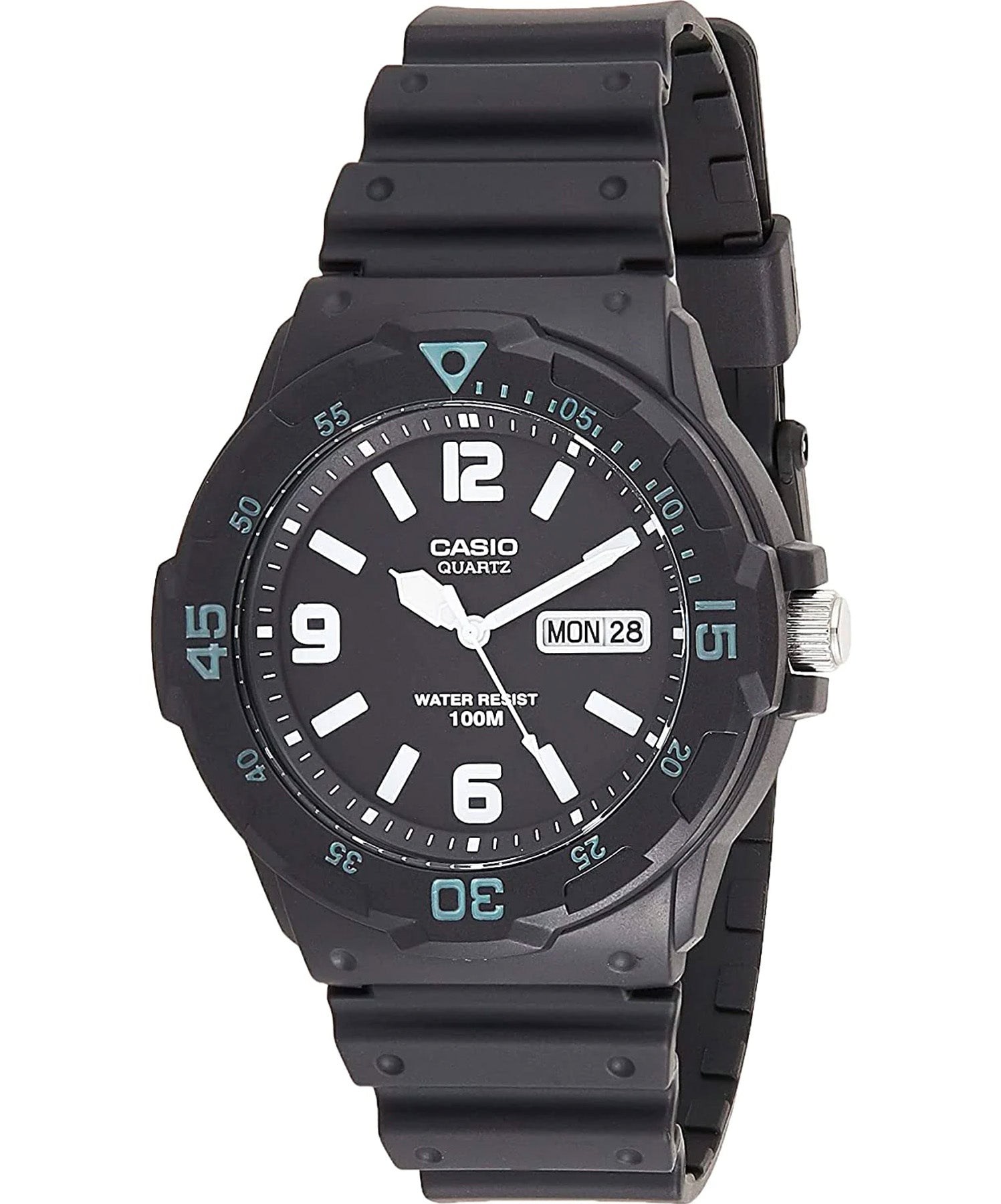 Casio, Men’s Watch Analog, Black Dial Black Resin Band, MRW-200H-1B2VDF