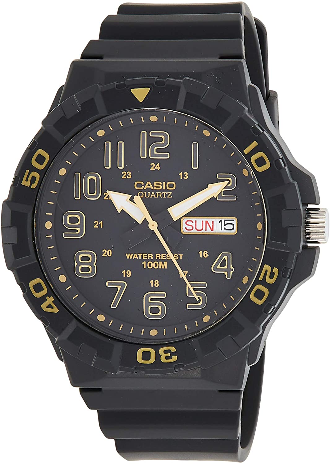 Casio CS-MRW-210H-1A2VDF black dial watch