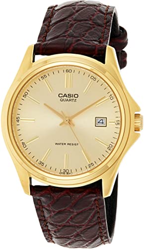 Casio men analog watch, gold dial with comfortable strap, model CS-MTP-1183Q-9ADF, Bahrain