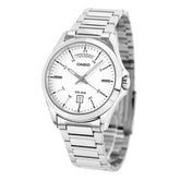 Casio Men's Watch Analog White Dial With Stainless Steel Band, MTP-1370D-7A3VDF