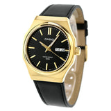 Casio Men's Watch Digital Dial Black Dial with Black Leather Strap, MTP-E735GL-1AVDF