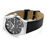 Casio Men's Watch Digital Dial Grey Dial with Black Leather Strap, MTP-E735L-8AVDF