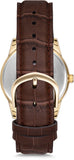 Casio, Men's Watch Analog, Black Dial Brown Leather Band, MTP-V001GL-1BUD