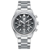 Beverly Hills Polo Club Men's Watch Analog Grey Dial with Silver Stainless Steel Band, BP3781X.350
