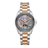 Beverly Hills Polo Club Moon Phase Women's Watch Analog Mother of Pearl Dial with Two-Toned Stainless Steel Band, BP3763X.560