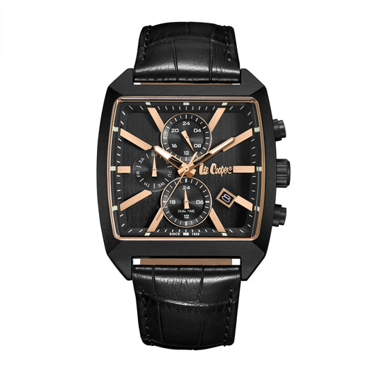 Lee Cooper, Men's, Analog Watch, Black Dial, with Leather Band, LE-LC08180.651