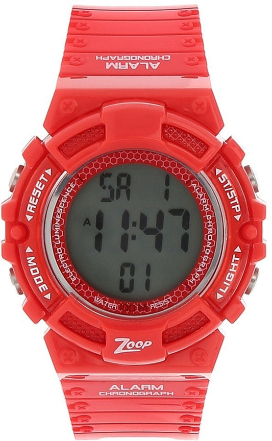 Zoop By Titan Kid's Watch Digital Dial With Red Resin Strap, 4040PP02