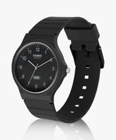 Casio Men's Watch Analog, Black Dial Black Resin Strap, MQ-24-1B3LDF