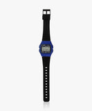 Casio Men's Watch Vintage Collection Digital, Blue Dial Black Resin Strap, F-91WM-2ADF