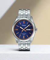 Casio Men's Analog Watch, Blue Dial With Silver Stainless Steel Band, MTP-1335D-2A2VD | Kewalrams Bahrain