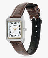 Casio Women's Watch Analog, White Dial Brown Leather Strap, LTP-V007L-7B2UDF product image