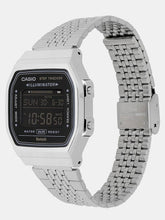 Casio Vintage Unisex Bluetooth Step Tracker Watch Digital Dial with Silver Stainless Steel Band, ABL-100WE-1BDF