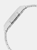 Casio Vintage Men's Bluetooth Watch Digital Dial with Silver Stainless Steel Band, ABL-100WE-1BDF