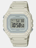 Casio Unisex Watch Digital, Beige Dial Beige Resin Strap, W-218HC-8AVDF