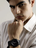 G-Shock Men's Watch Digital & Analog Combo, Black Dial Black Resin Band, GA-100-1A1DR