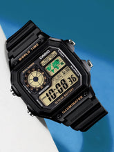 Casio Men's Watch Digital, Black Dial Black Resin Strap, AE-1200WH-1BVDF