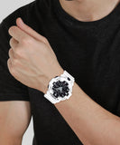 G-Shock Analog & Digital, Black Dial White Resin Band Watch for Men, GA-700-7ADR