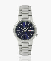Seiko Men's Mechanical Watch Analog, Blue Dial Silver Stainless Band, SNKE51J