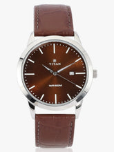 Titan Men's Watch Analog, Brown Dial Brown Leather Strap Watch, 1584SL04