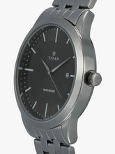 Titan Men's Watch Classique Collection Analog, Black Dial Silver Stainless Strap, 1584SM04