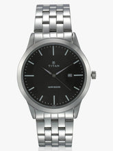Titan Men's Watch Classique Collection Analog, Black Dial Silver Stainless Strap, 1584SM04