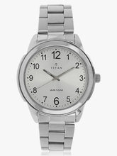 Titan Men's Watch Analog, Silver Dial Silver Stainless Steel Strap Watch, 1585SM04