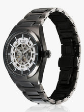 Titan Skeletal Men's Automatic Analog with Gun Dial with Grey Stainless Steel Strap Watch 90221QM02