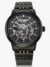 Titan Phoenix Skeletal Men's Automatic Watch Black Dial With Black Tone Stainless Steel Band, 90223NM01
