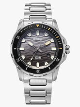 Titan Zero Hour 10067KM01 Black dial Silver 316L stainless steel solid-link bracelet men's diver watch