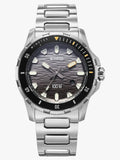 Titan Zero Hour Diver's Men's Analog Watch Black Dial Silver Stainless Steel Band 100M Water Resistant 10067KM01