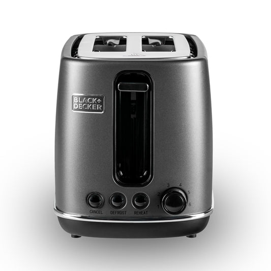 Black+Decker Stainless Steel 2 Slice Toaster 1050W, SSET225 Toaster BL-SSET225