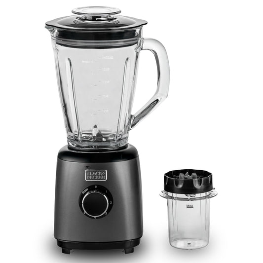 Black+Decker Stainless Steel Blender with Glass Jar and Grinder,500W,SSBX525 Blender BL-SSBX525
