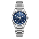 Beverly Hills Polo Club Women's Watch Analog Blue Dial with Silver Stainless Steel Band, BP3746C.390