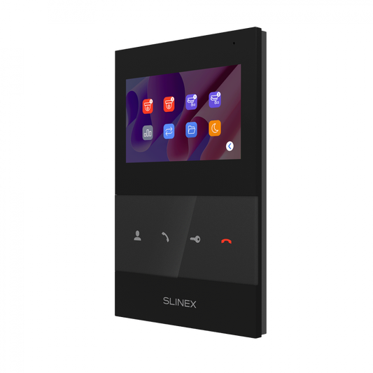Slinex 4" Indoor Monitor With Memory, Black, SQ-04M-B
