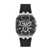 Quantum men analog watch, black dial with black silicone band, model QU-HNG1033.351, Bahrain