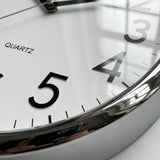 Rhythm Basic Wall Clock | 3D Numerals | Silver, CMG716BR19