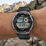 Casio Men's Watch Sport Collection Digital, Black Dial Black Silicone Strap, AE-1000W-1BVDF
