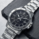 Casio Men's Watch, Black Dial Silver Stainless Steel Strap, MTP-VD01D-1CVUDF