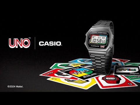 Casio Vintage UNO Edition Unisex Watch Digital Dial With Black Stainless Steel Band, A168WEUC-1ADR