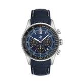 Beverly Hills Polo Club Men's Watch Analog Blue Dial with Blue Leather Band, BP3723X.399