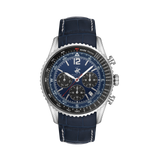 Beverly Hills Polo Club Men's Watch Analog Blue Dial with Blue Leather Band, BP3723X.399