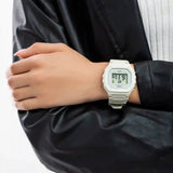 Casio Unisex Watch Digital, Beige Dial Beige Resin Strap, W-218HC-8AVDF